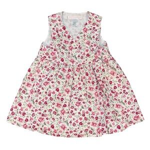 Janie and Jack Set The Table Floral Sleeveless Wrap Dress 6-12 months